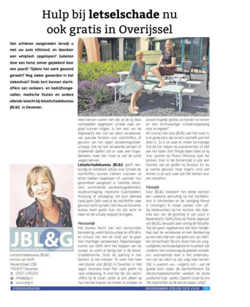 MKB Stedendriehoek besteedde aandacht aan de derde vestiging van JBL&G in Deventer.