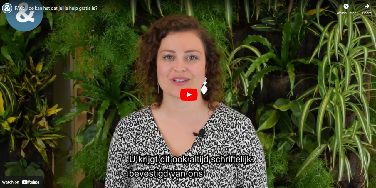 Chief Customer Officer Esther Heijnen legt uit hoe het kan dat onze hulp voor u gratis is.